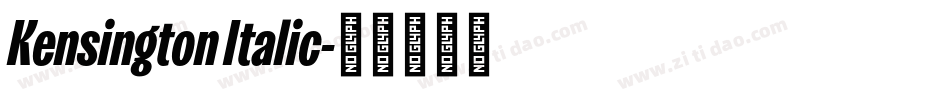 Kensington Italic字体转换